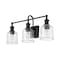 Z-Lite Bryant 3 Light Vanity, Matte Black And Clear Seedy 734-3V-MB - alternate 4